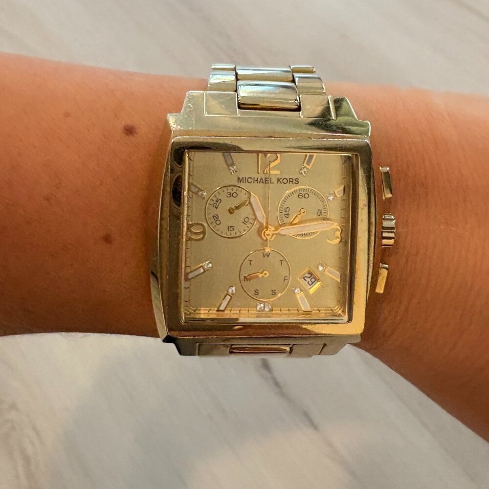 Michael Kors Square Gold Watch